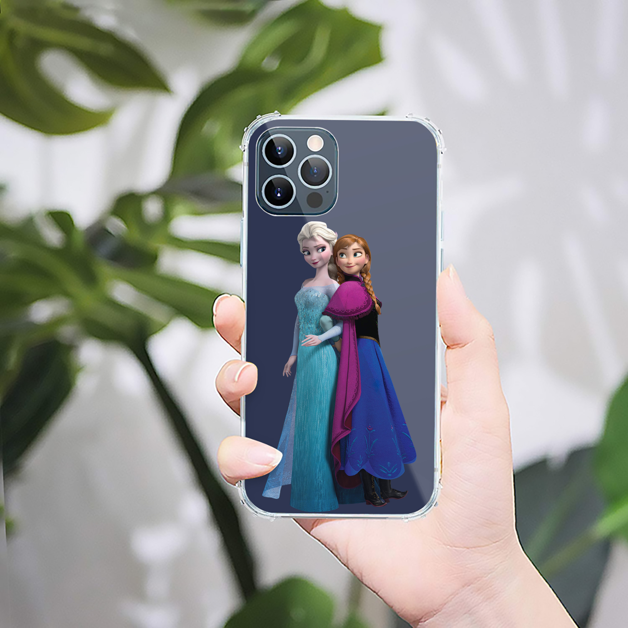 （画像用） アナと雪の女王 アンナ エルサ Frozen Anna Elsa 【iPhone 12シリーズ対応】透明スマホケース（クリアソフトケース）